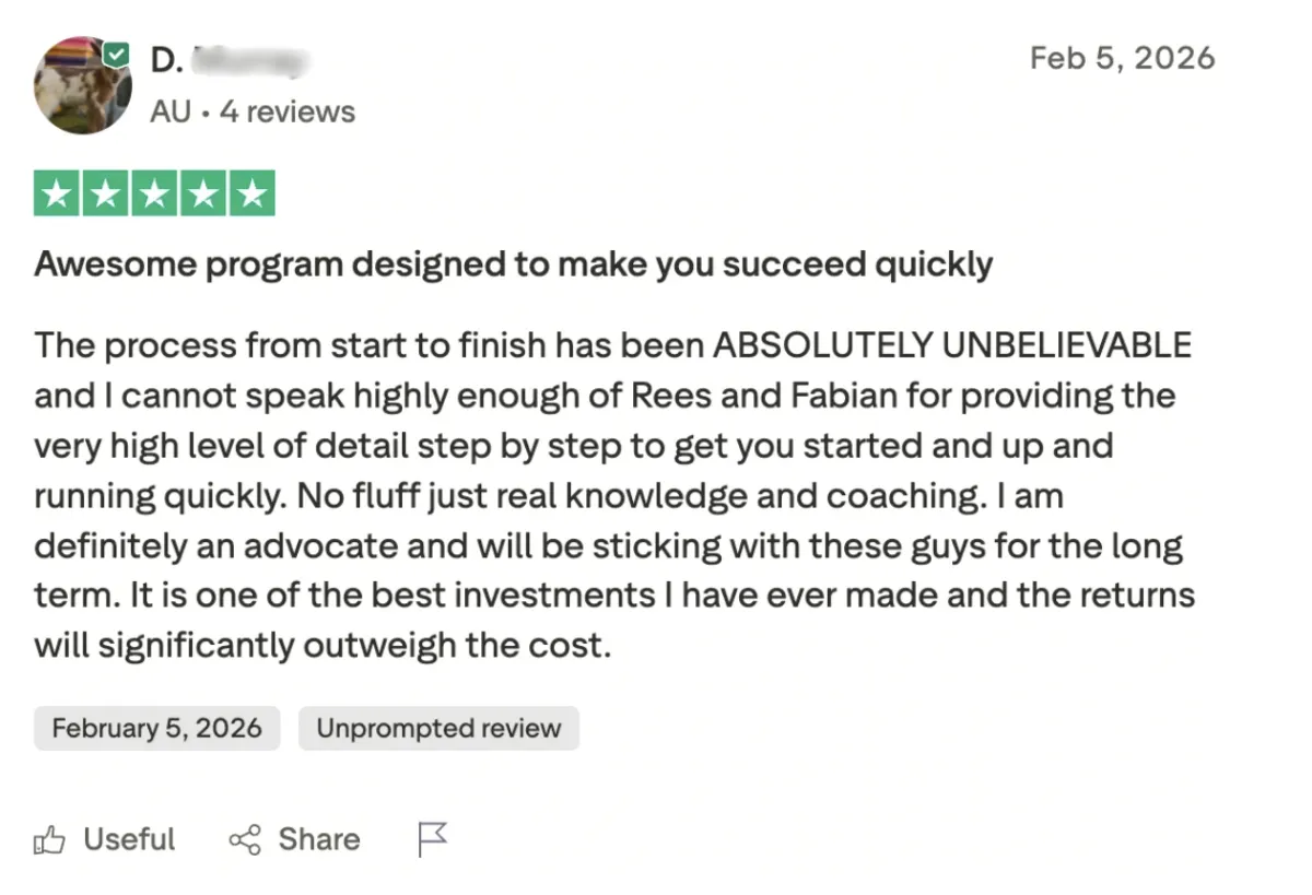 Five-star Trustpilot review from a student, number 9