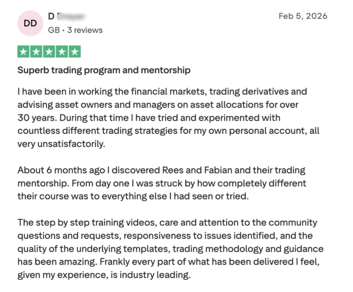 Five-star Trustpilot review from a student, number 19