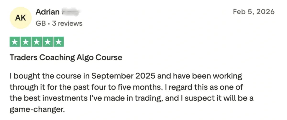 Five-star Trustpilot review from a student, number 20